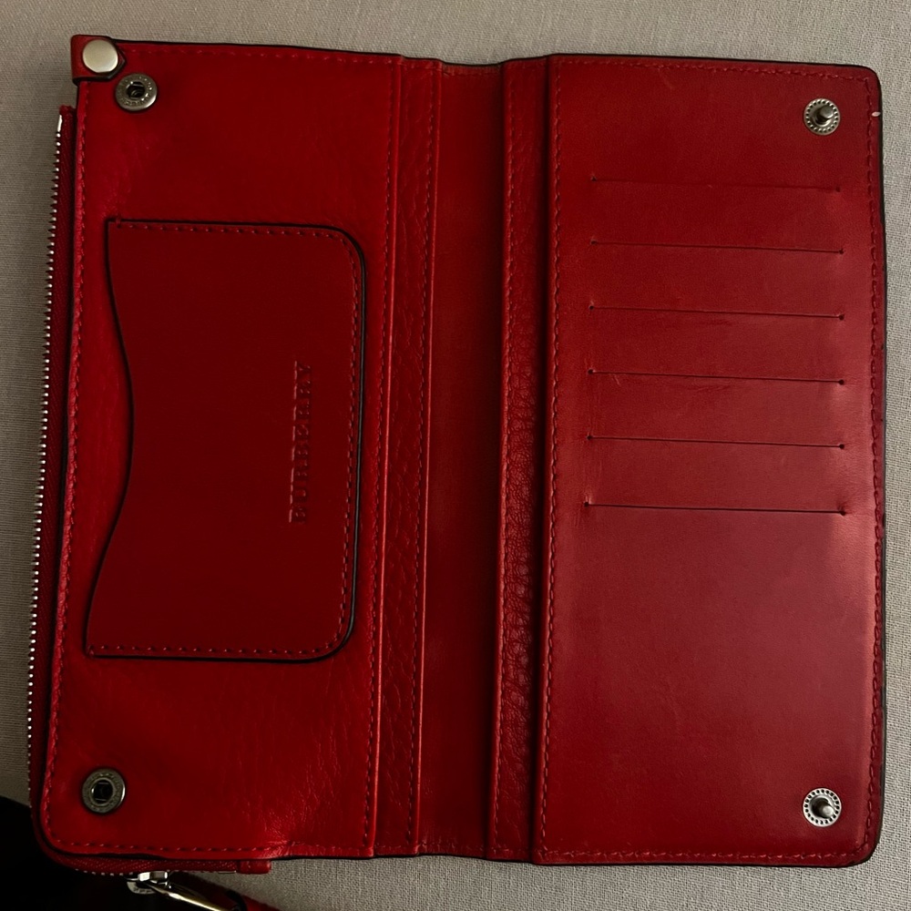 Burberry Red Leather Wallet